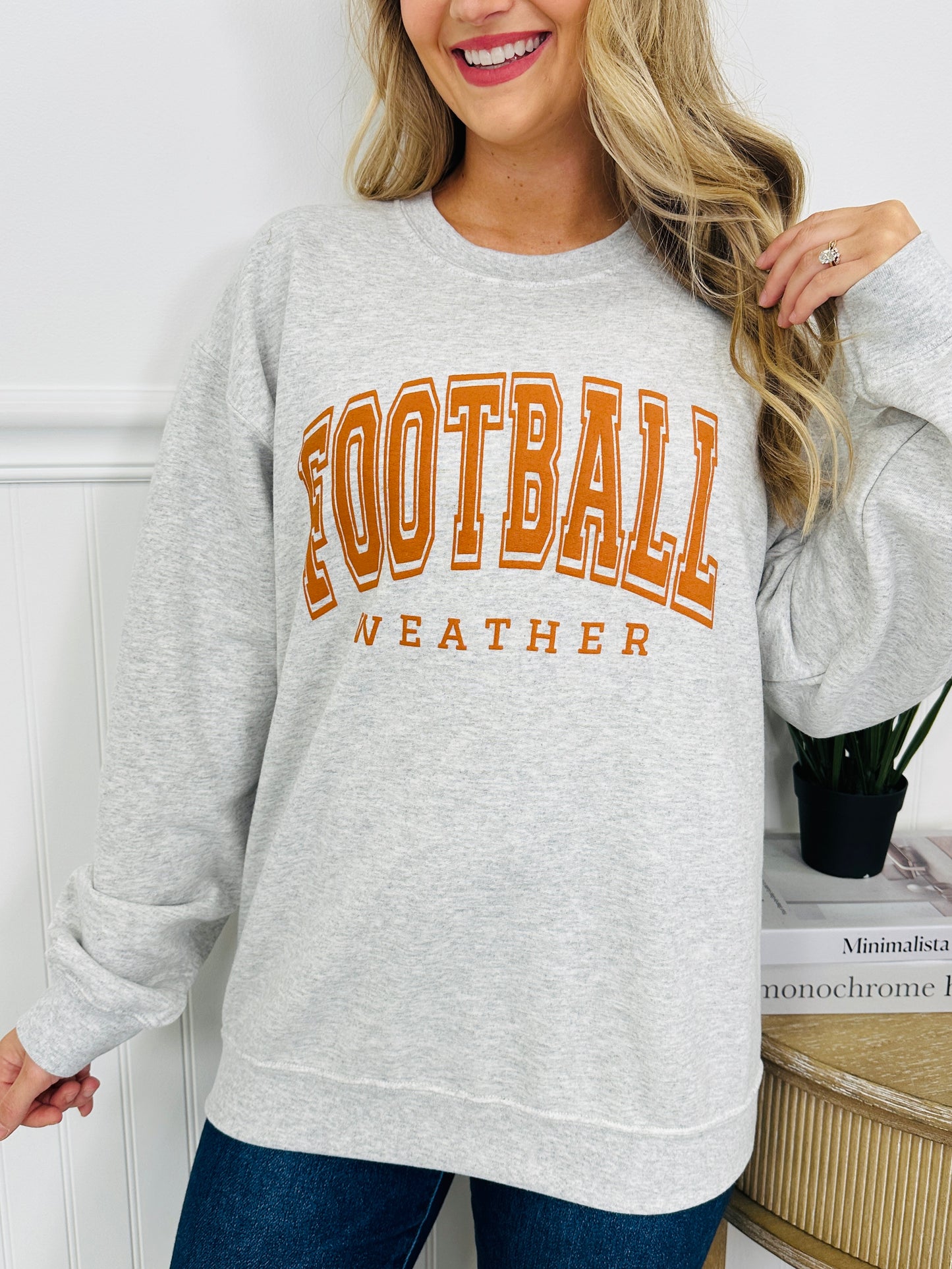 Football Weather Graphic Crewneck Sweatshirt