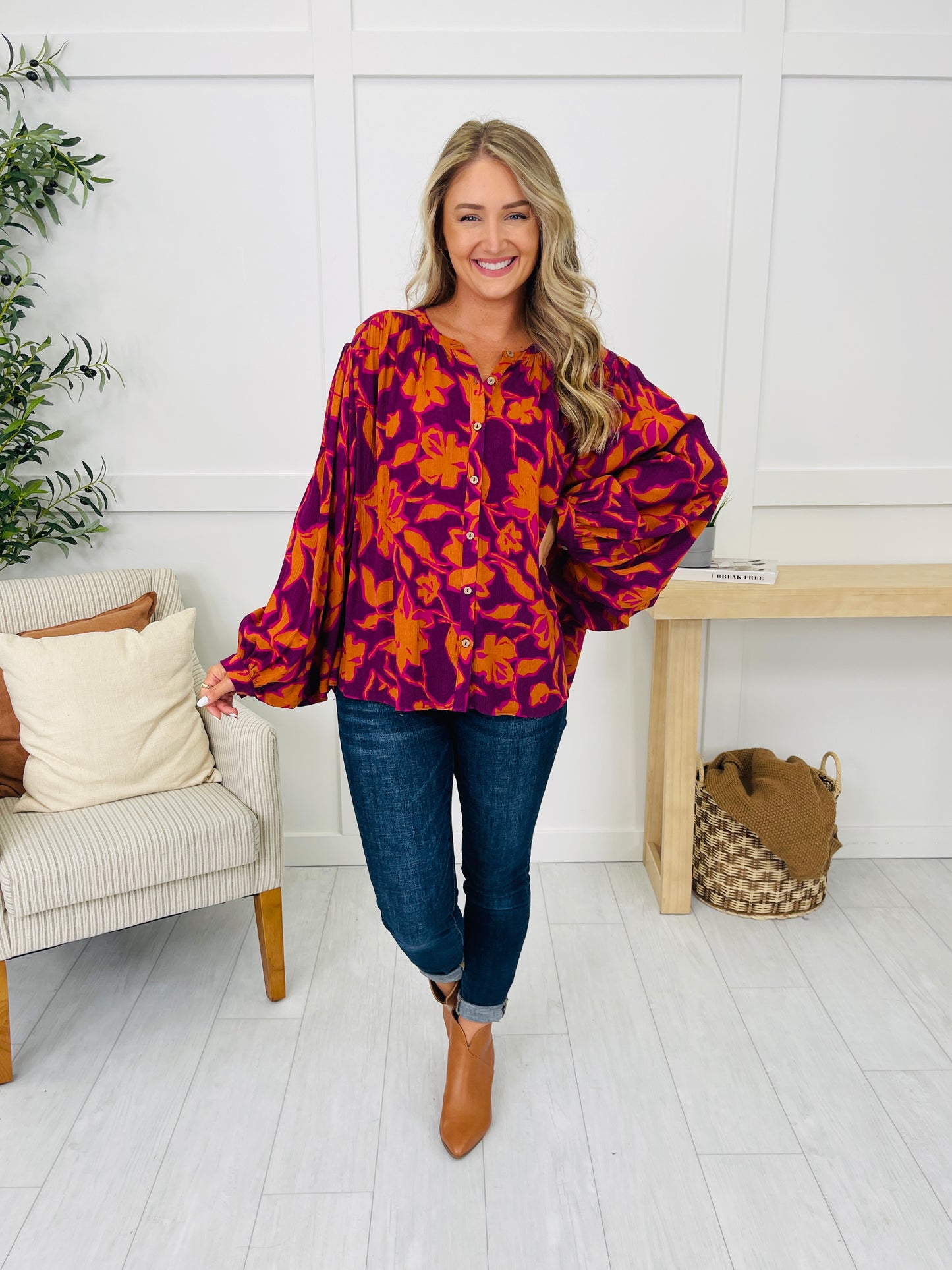 Floral Voltage Top