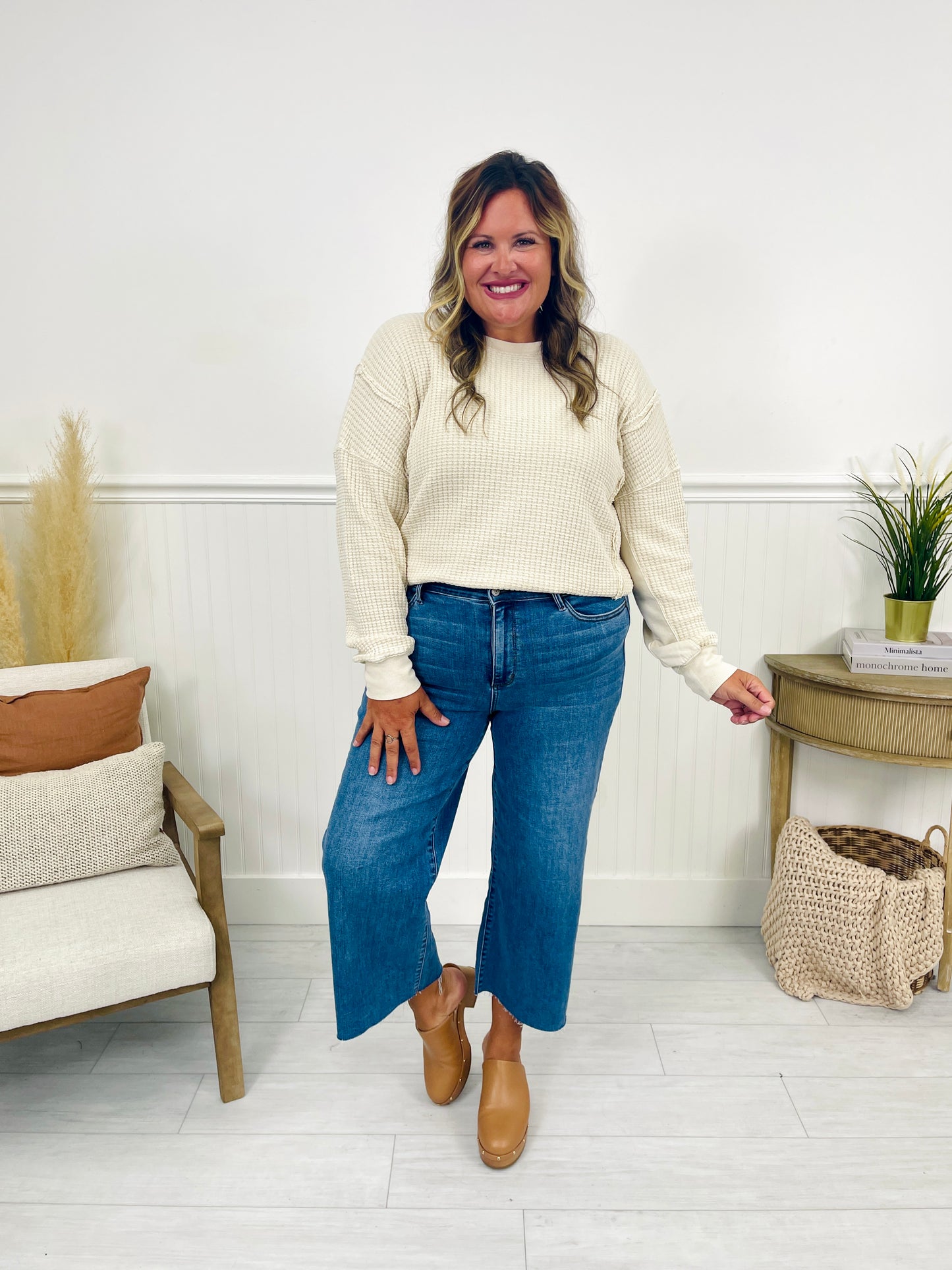 Judy Blue Anything Goes Wide Leg Cropped Jeans