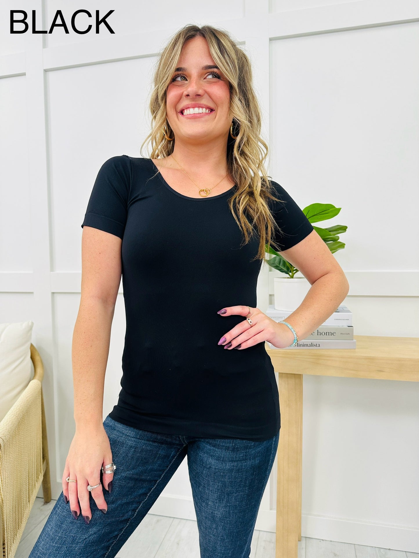 Seamless Reversible V Neck Shapewear Top- Multiple Colors!