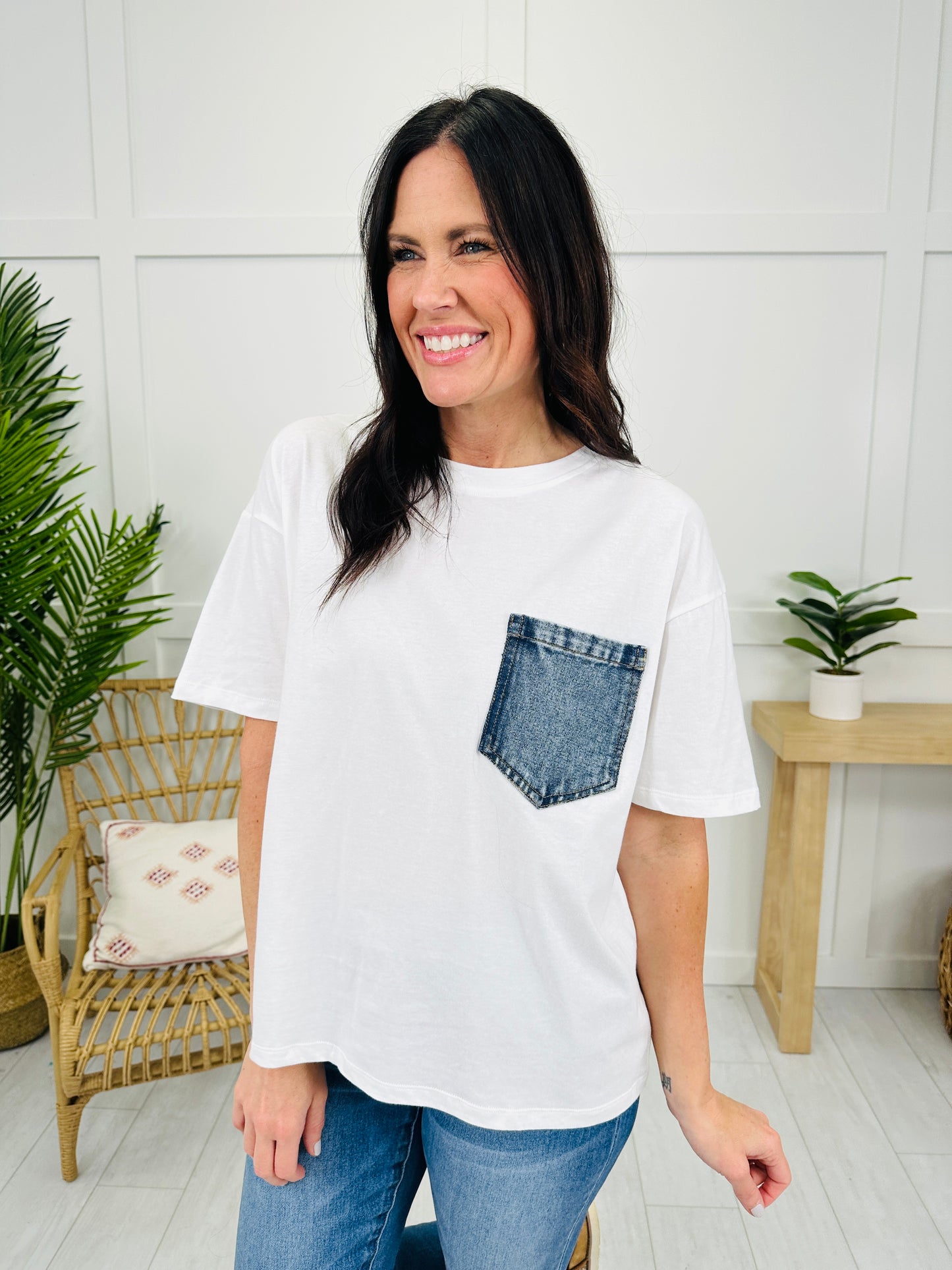 A Touch Of Denim Top- Multiple Colors!