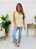 Petal Lined Tank Top In Lime Green