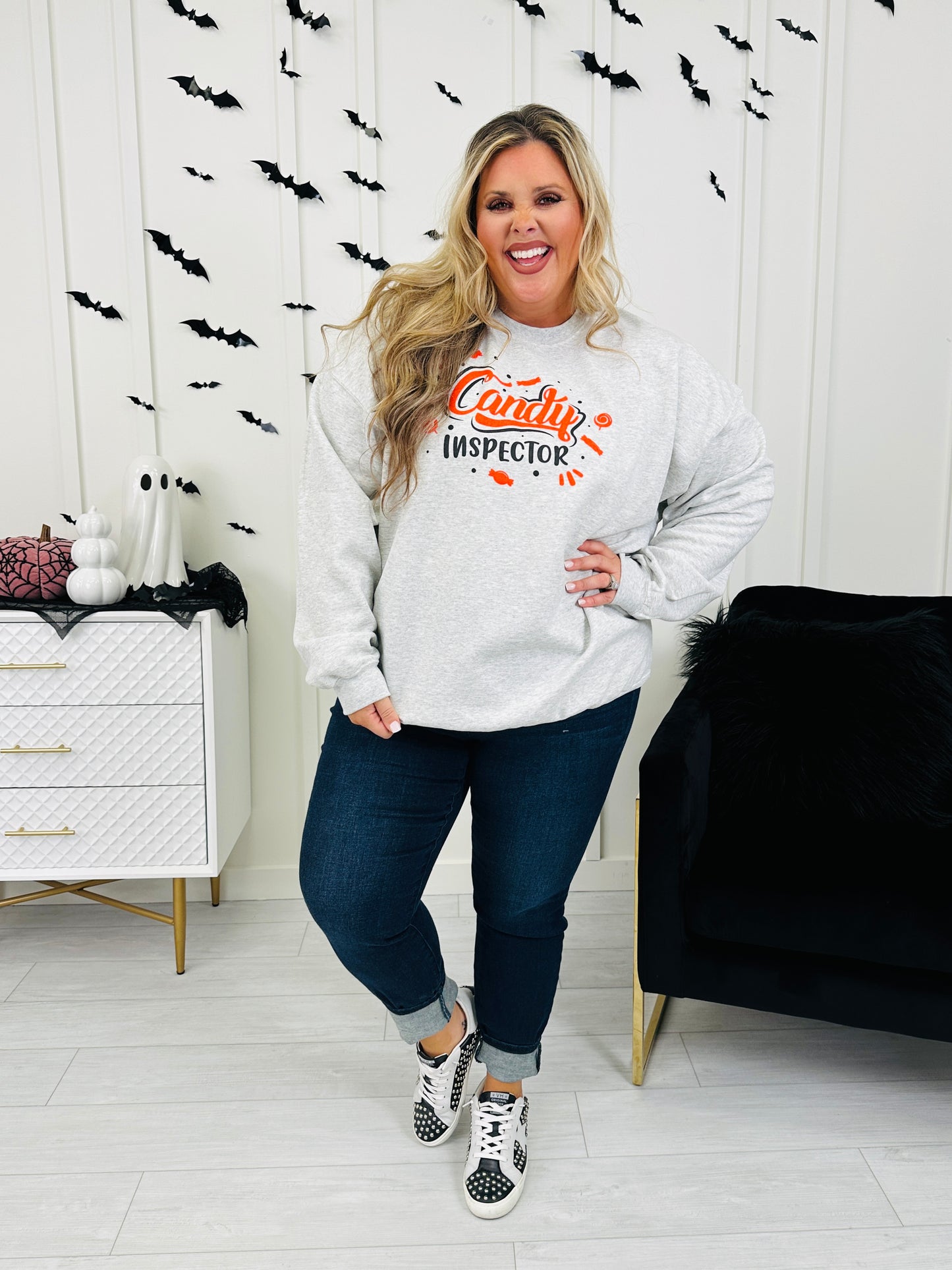 Candy Inspector Graphic Crewneck Sweatshirt