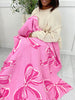 Gracefully Wrapped Pink Bow Blanket