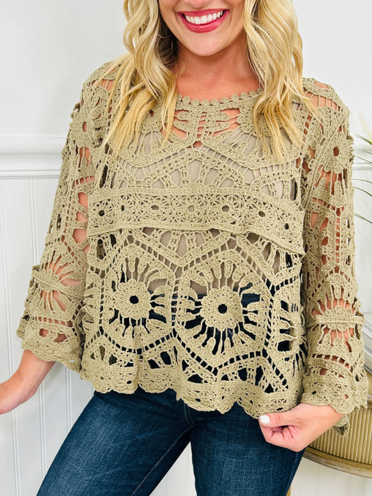 Casually Crochet Top- Multiple Colors!