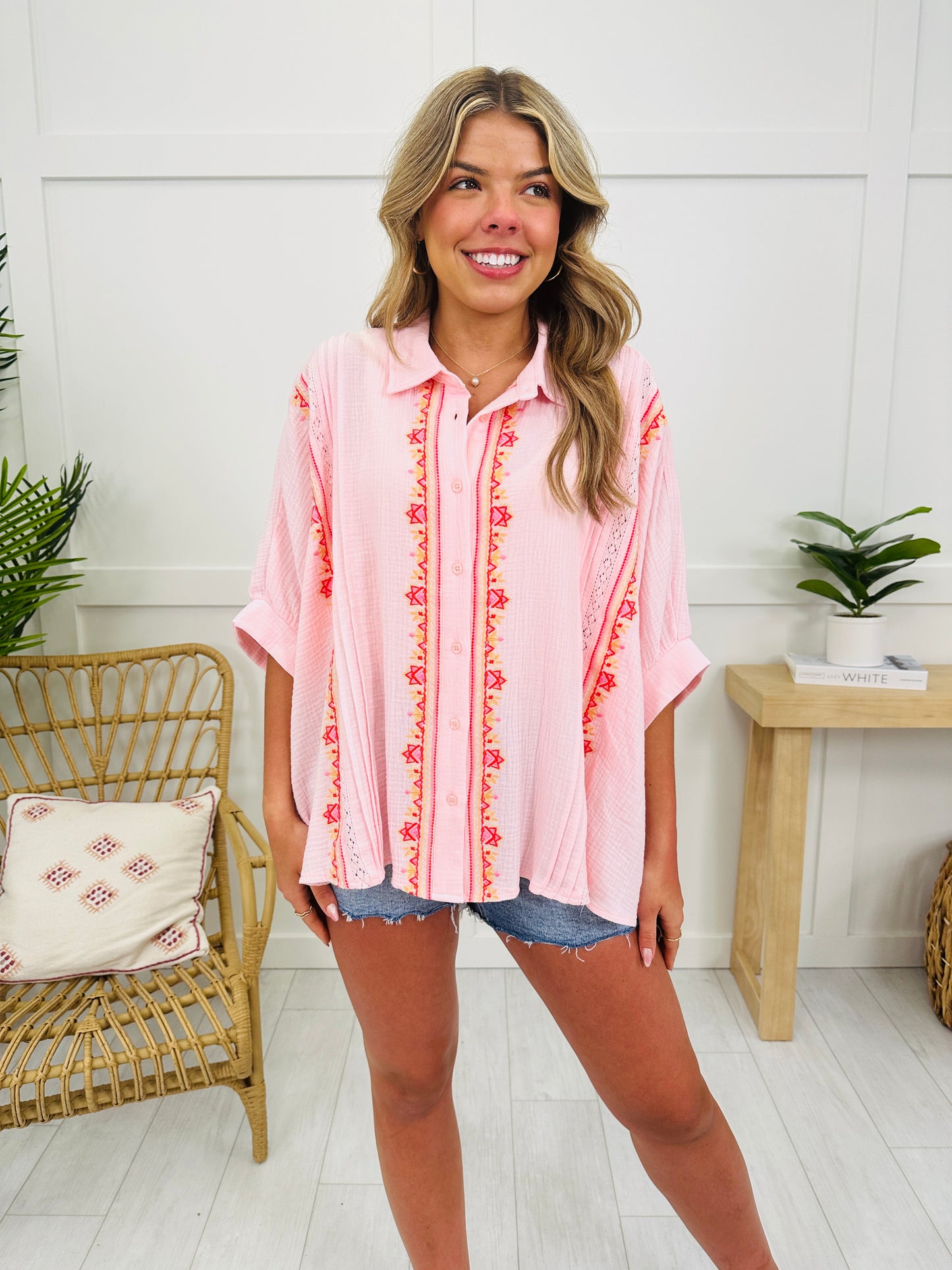 Sunset Stitches Top
