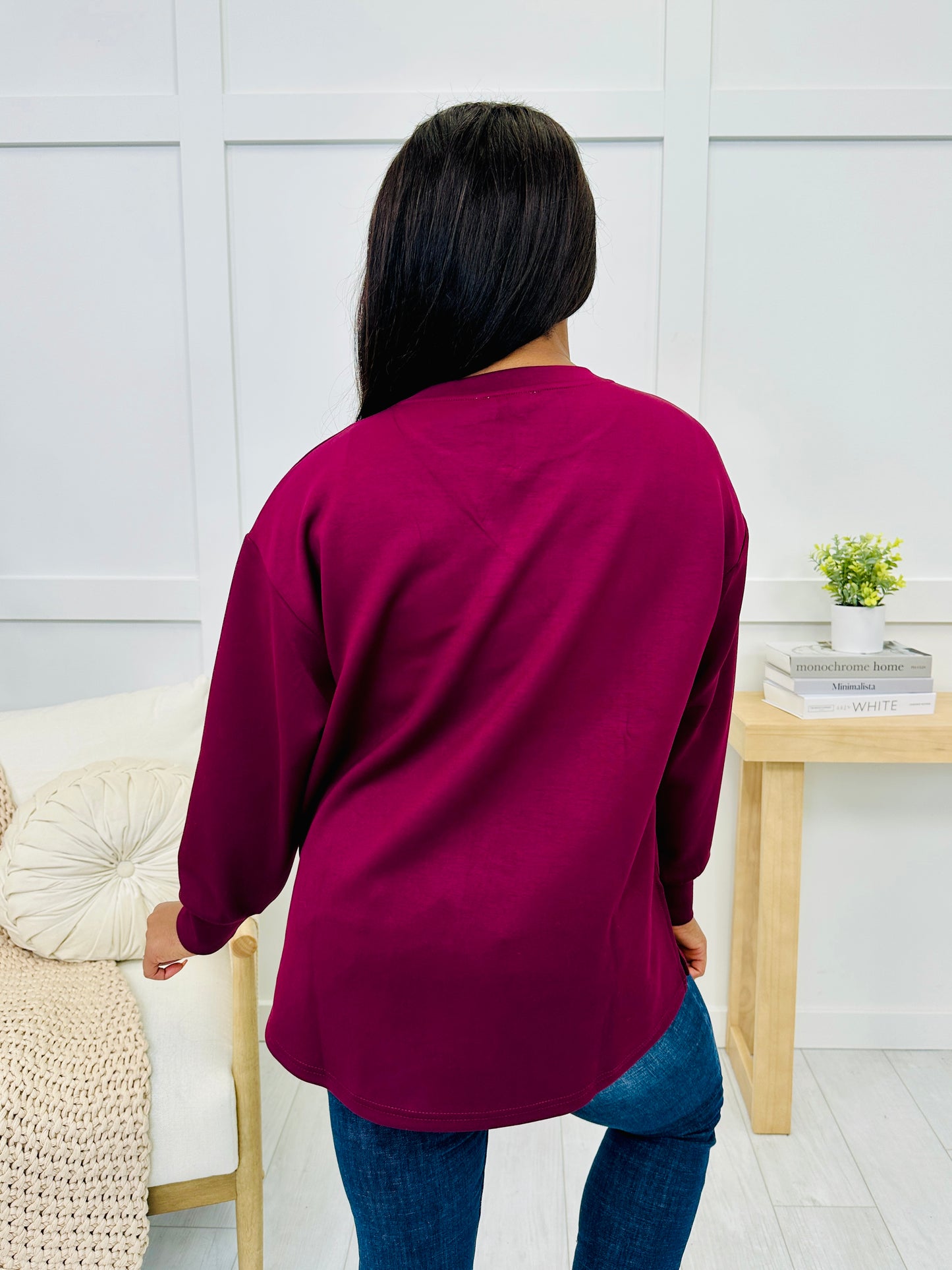 REG/CURVY Autumn Cabernet Pullover