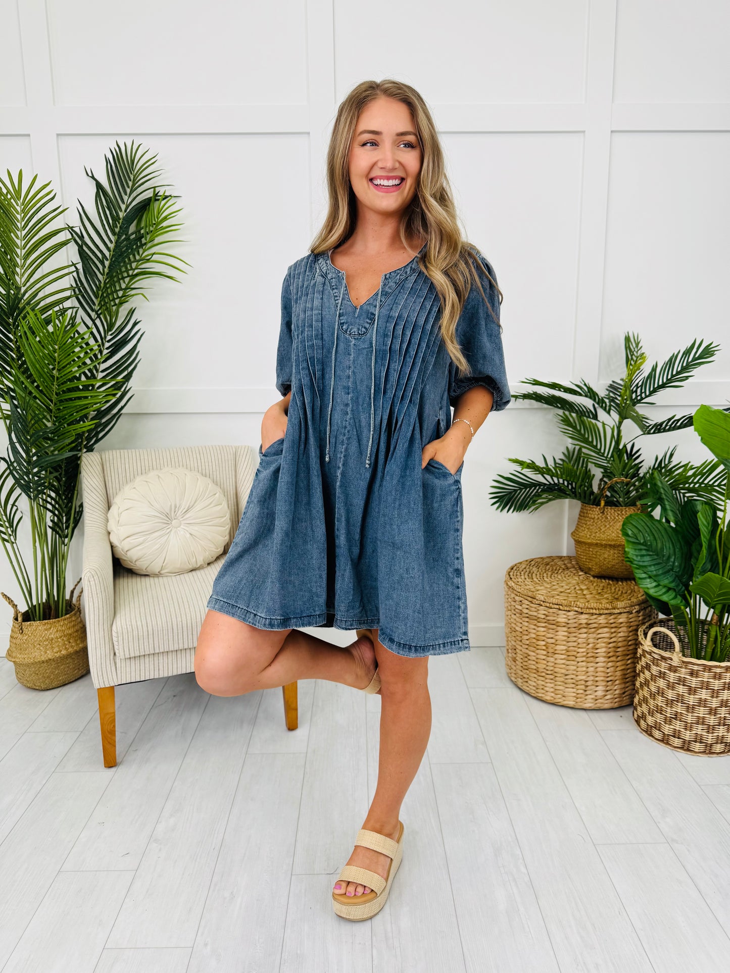Whispered Pleats Dress