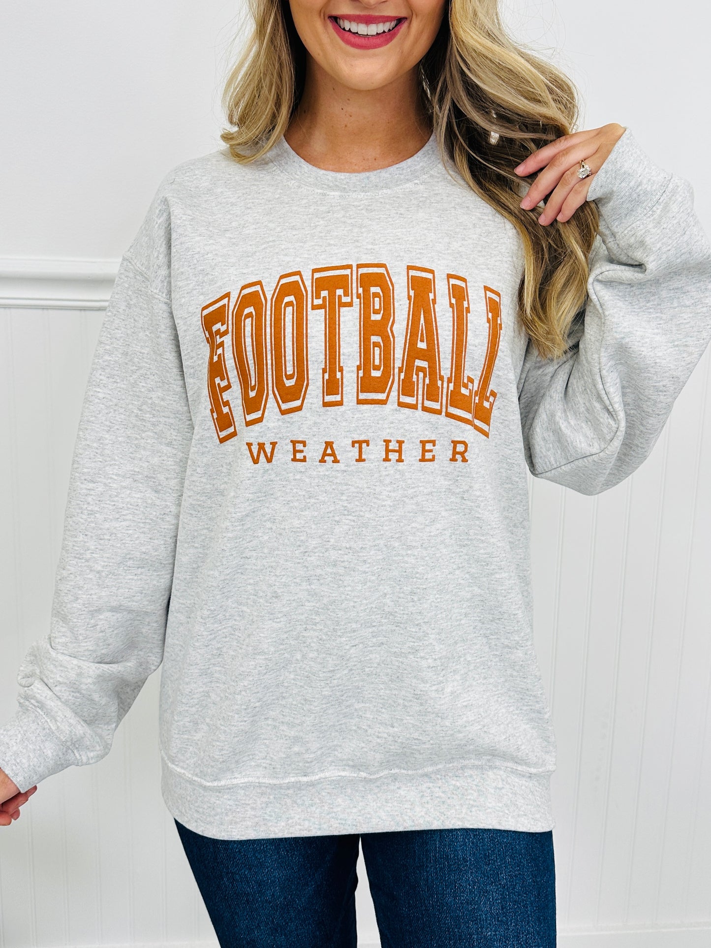 Football Weather Graphic Crewneck Sweatshirt