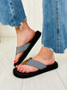 Sea The Stripes Flip Flops in Navy