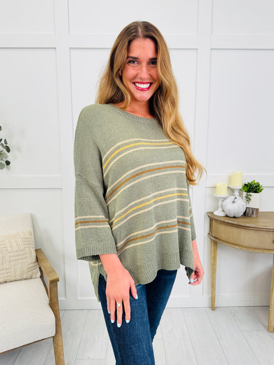 Mountain Sunset Sweater In Sage