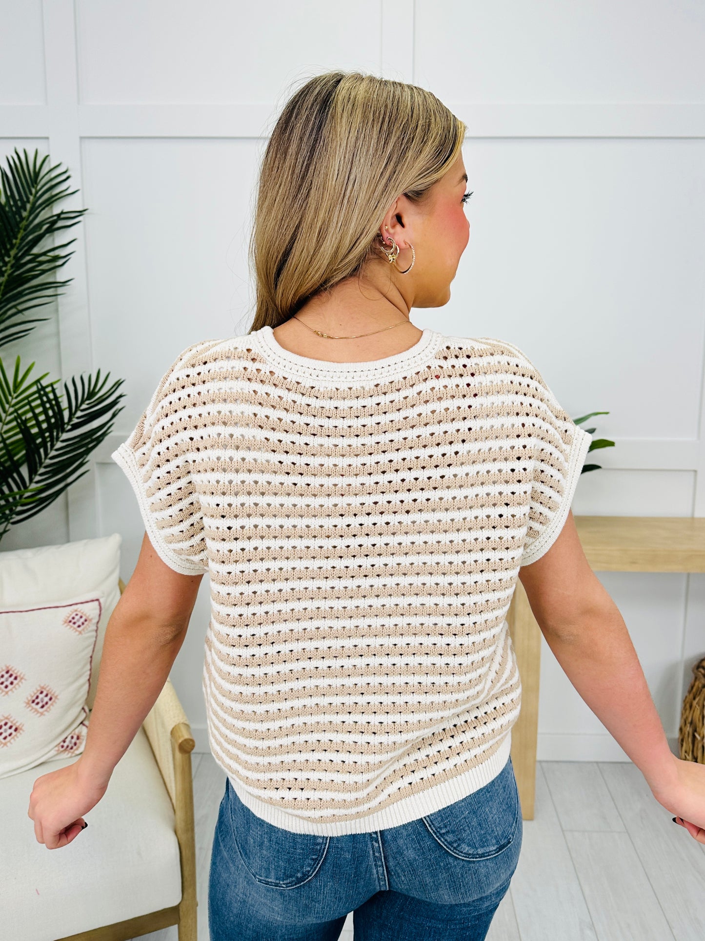 Parallel Perfection Top in Khaki