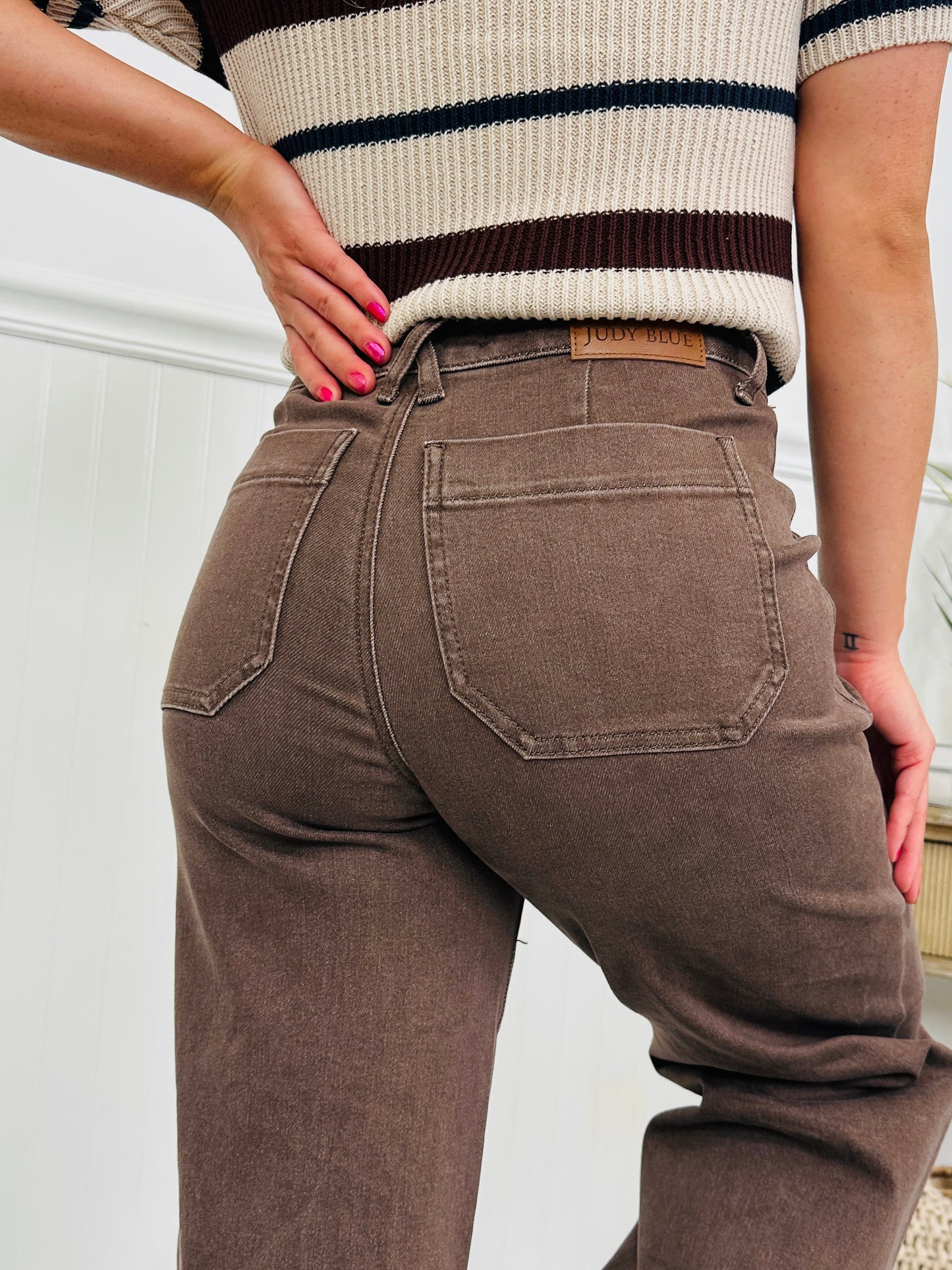 Judy Blue Box of Chocolates Retro Wide Jeans