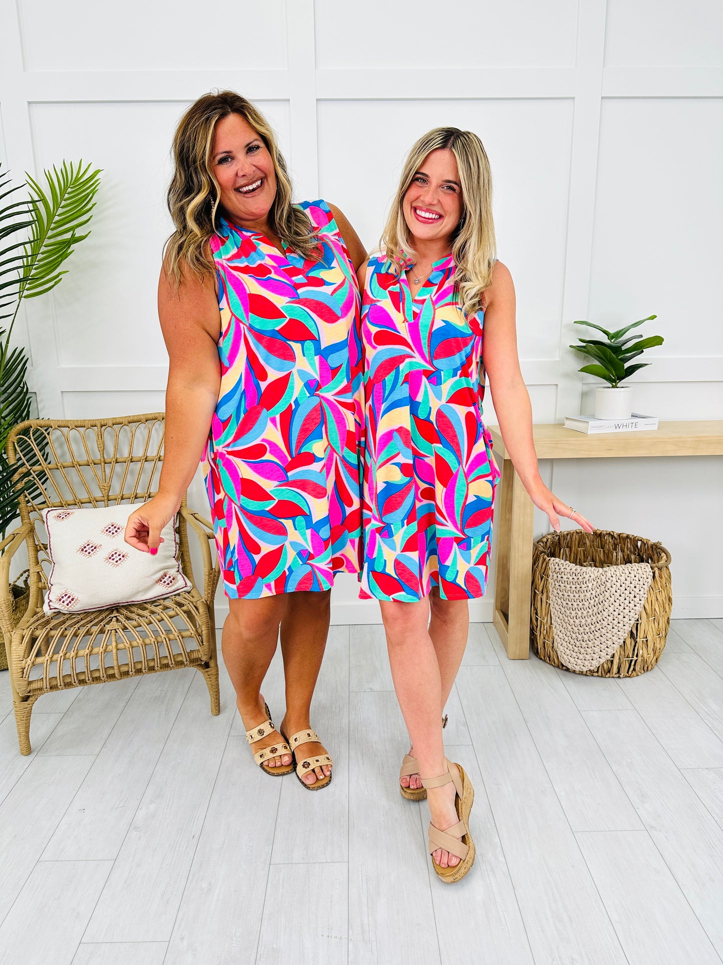 Palms And Plans Dress in Honolulu Print