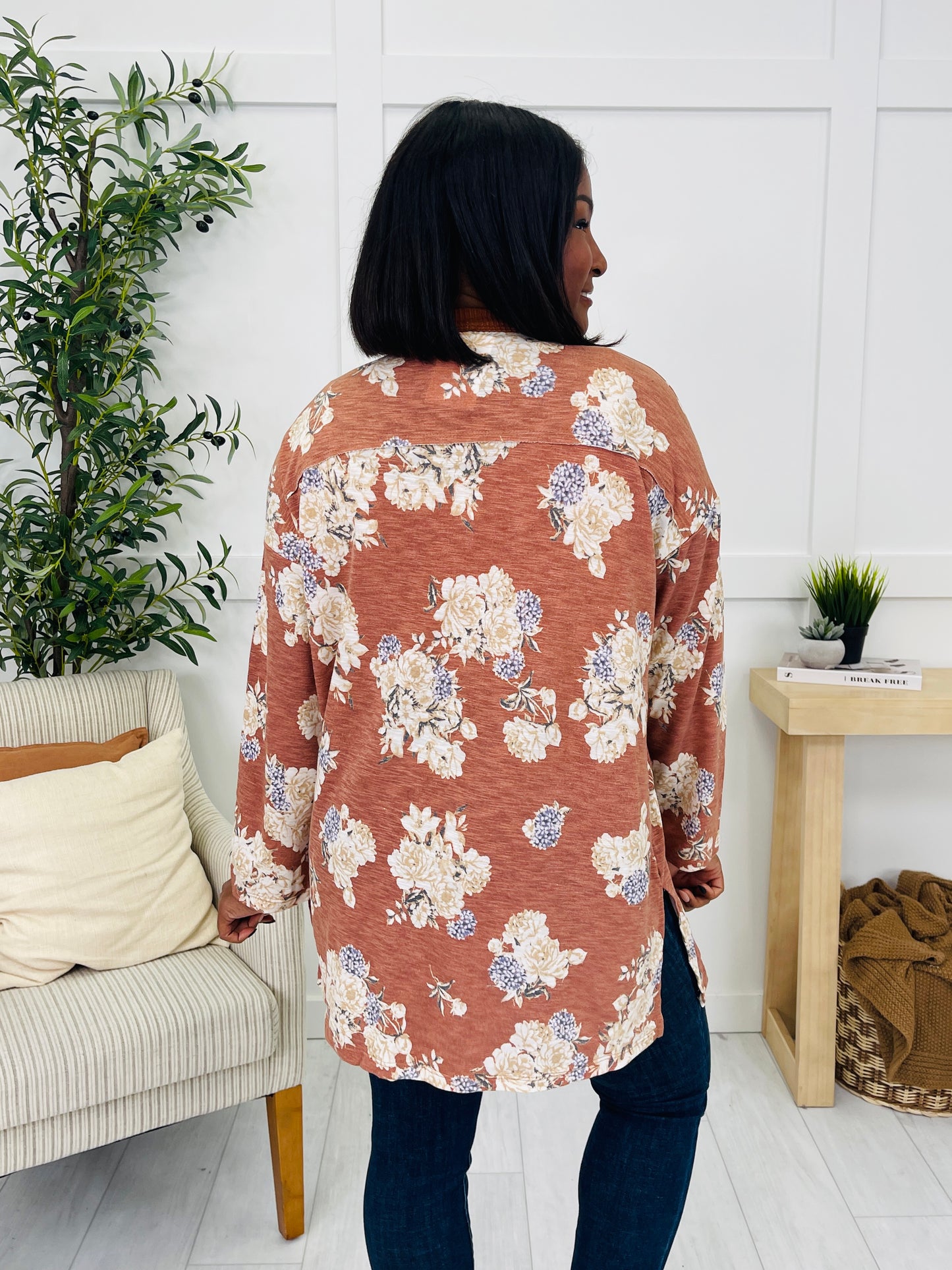 Petals In The Pines Top in Mocha