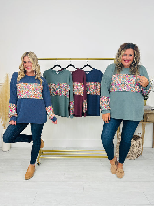 Fall Flowers Top-- Multiple Colors!