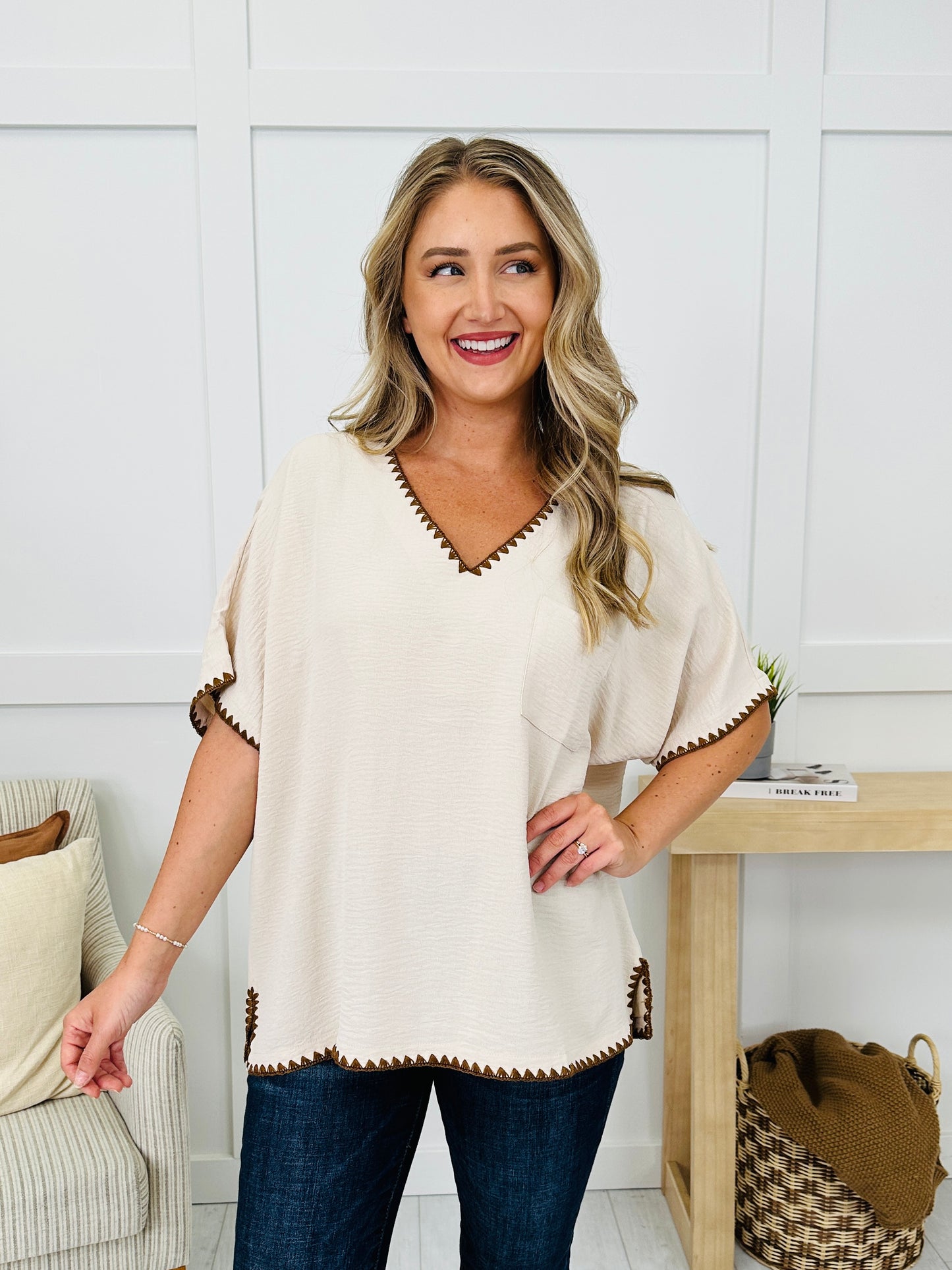 Stitch In The Daylight Top- Multiple Colors!
