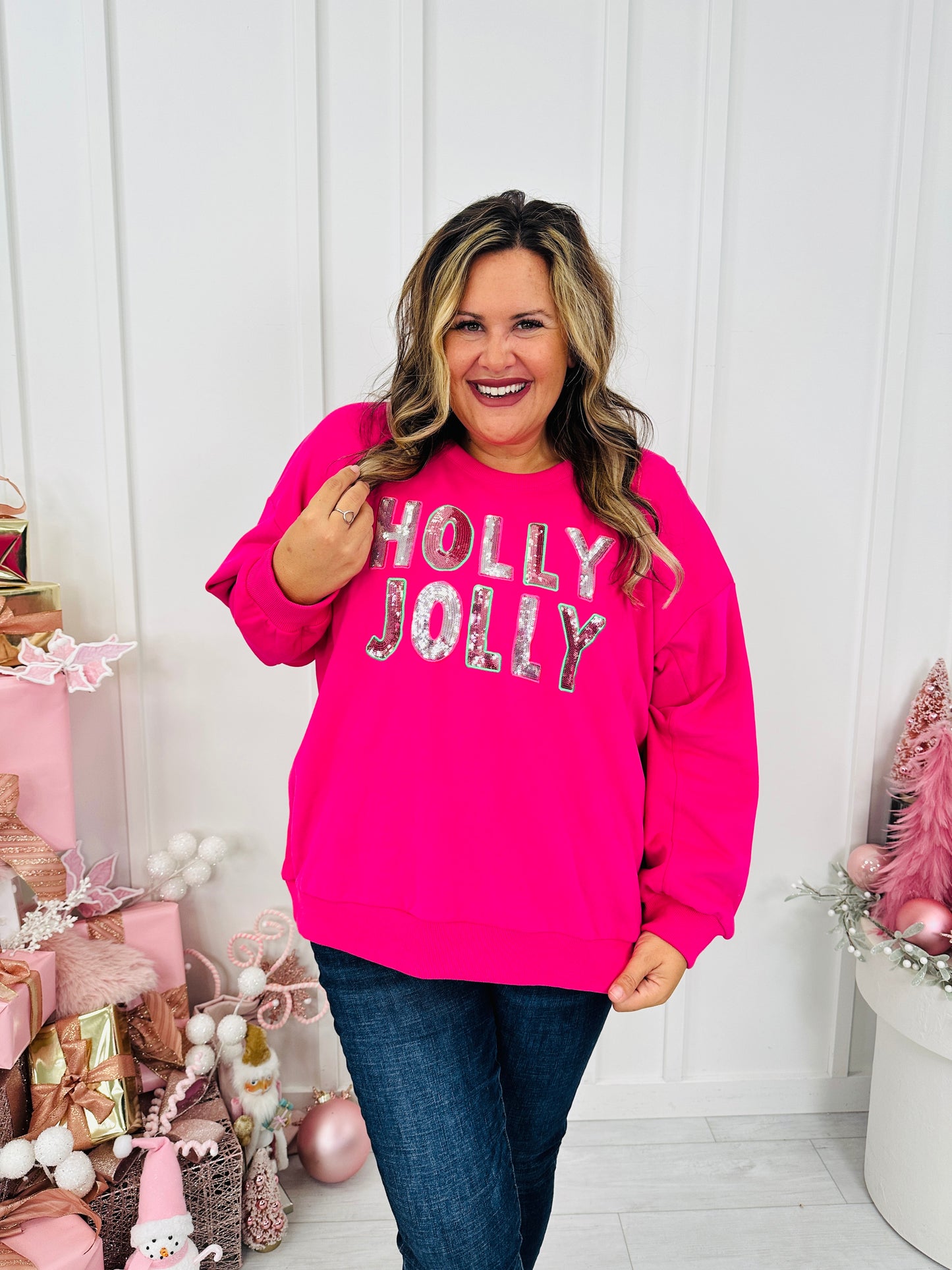 Holly, Jolly, and Sparkle Pullover