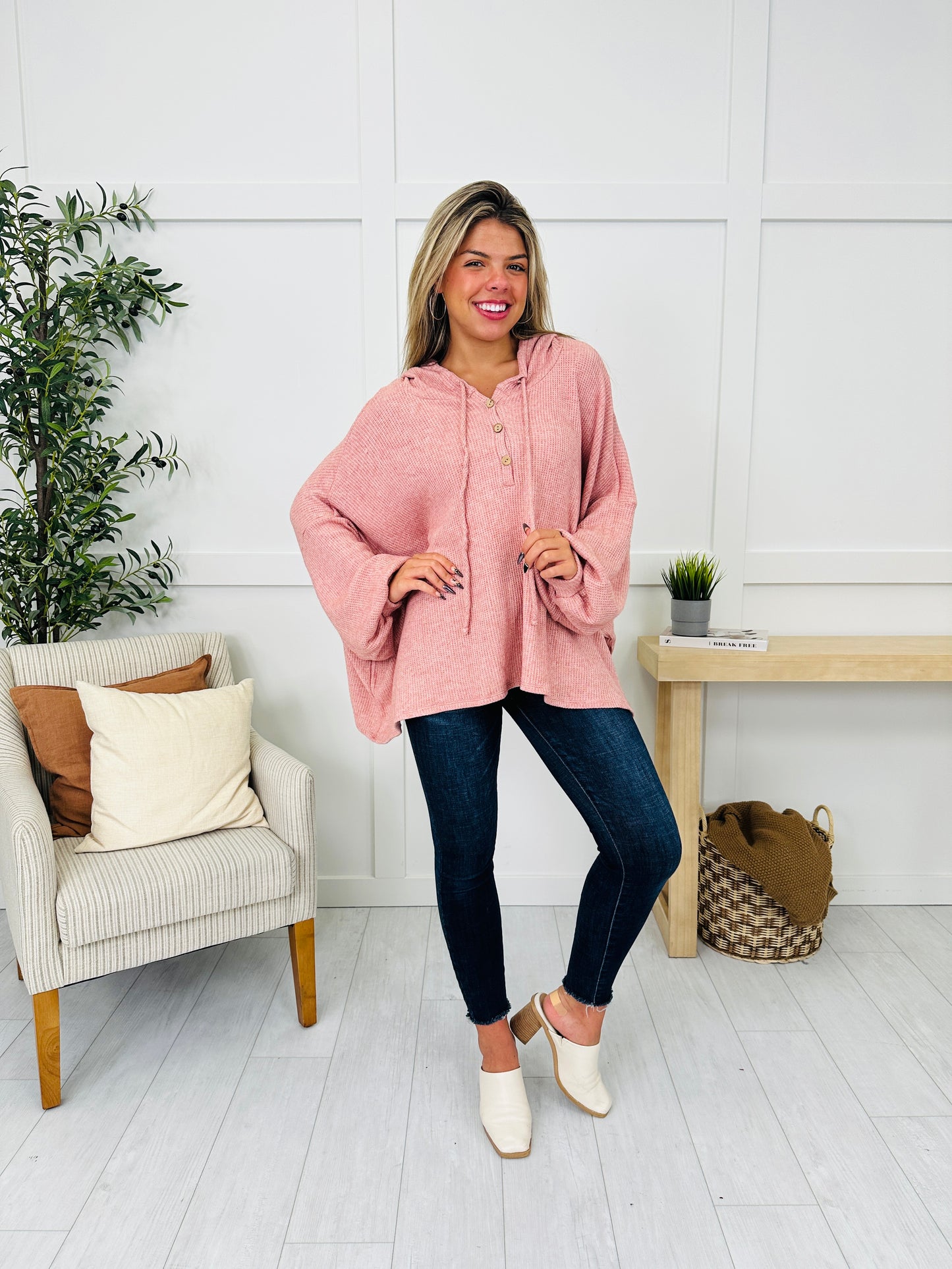 Mellow Mornings Hoodie in Rose