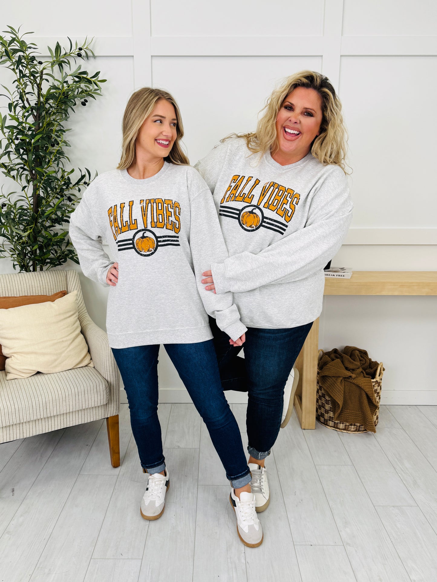 Fall Vibes Graphic Crewneck Sweatshirt
