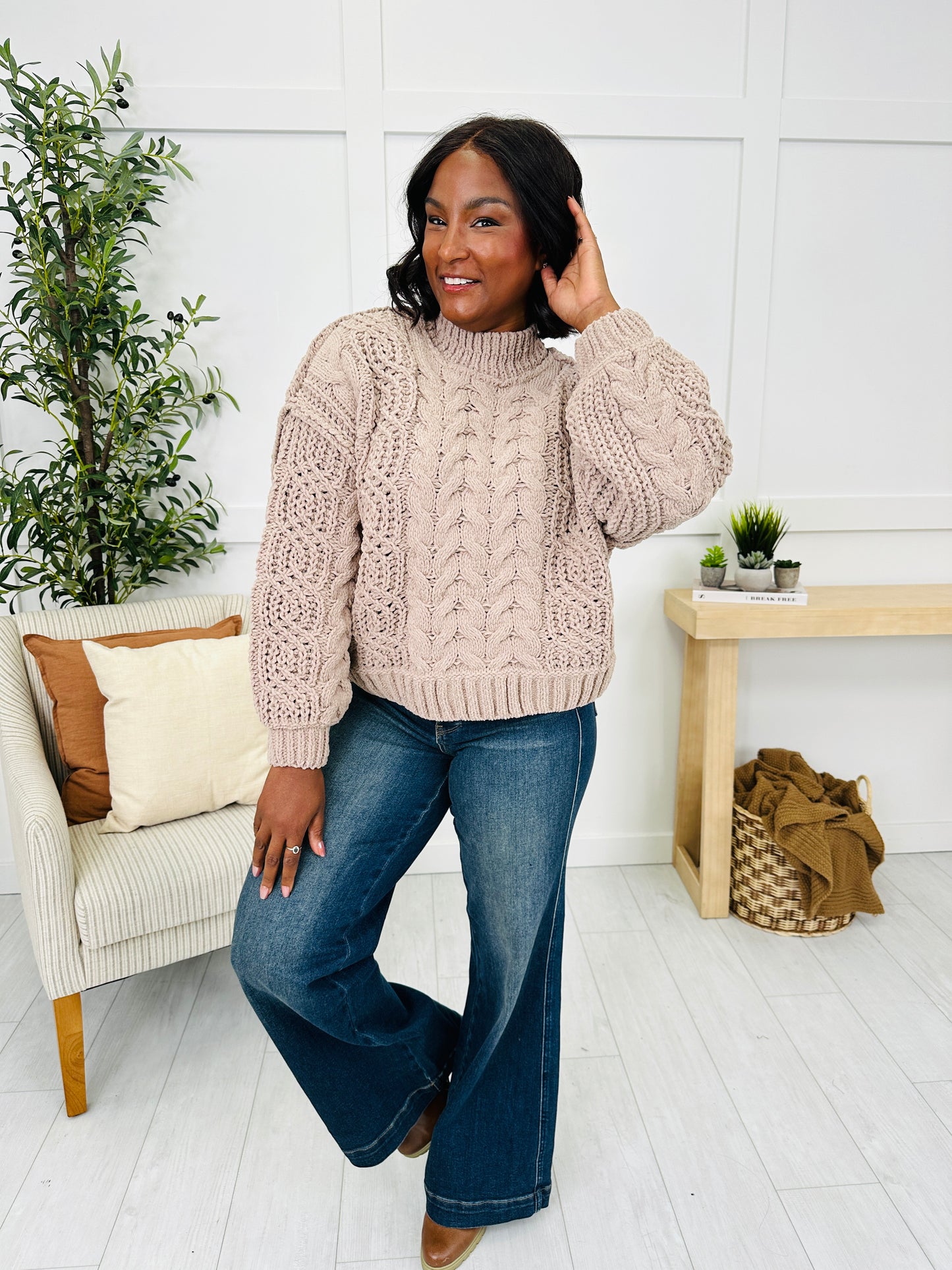 DOORBUSTER! The Cable Club Sweater- Multiple Colors!