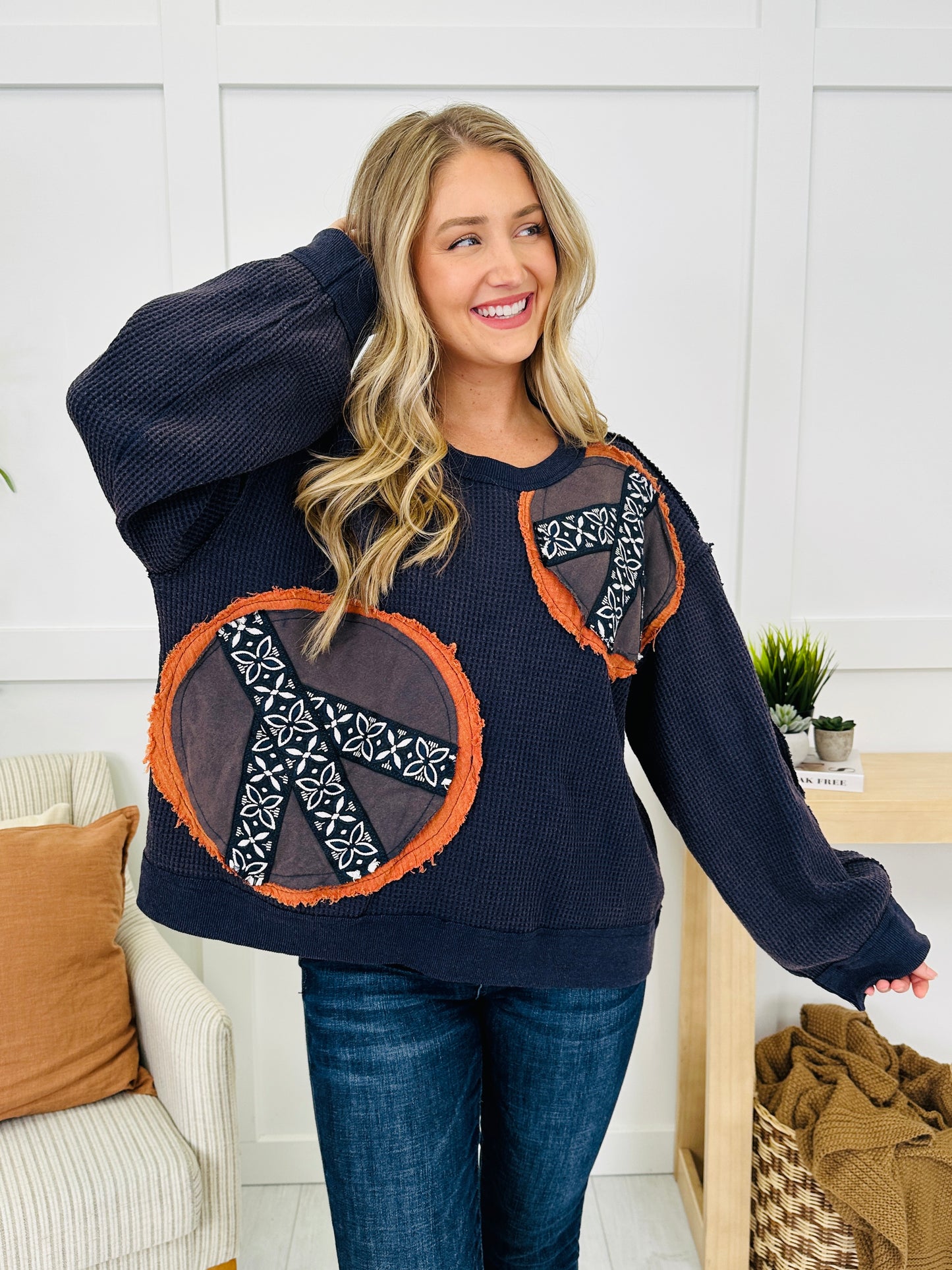 Peaceful Patches Pullover