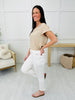 Judy Blue Perfect Match White Double Cuff Boyfriend Jeans in Reg/Curvy