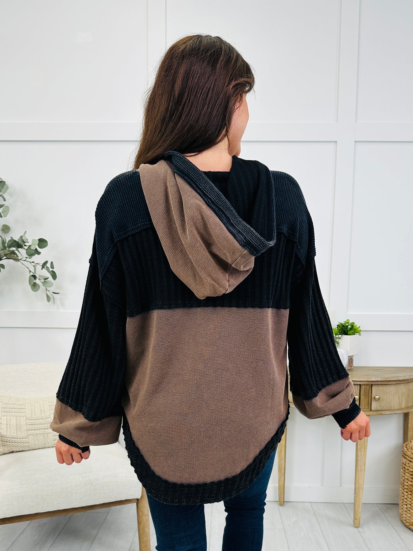 Downtown Cozy Top In Black