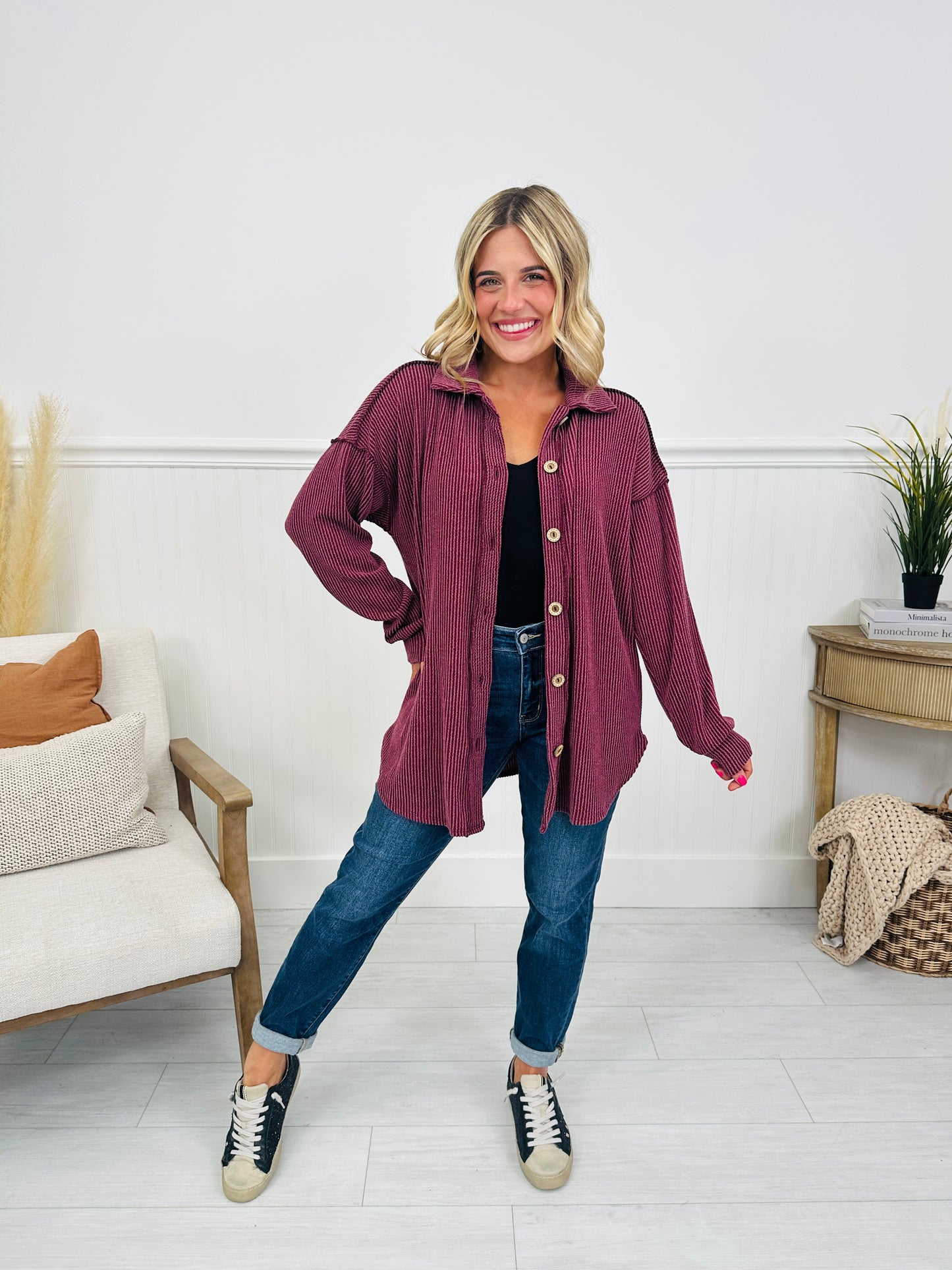 Fall Feelings Shacket- Multiple Colors!