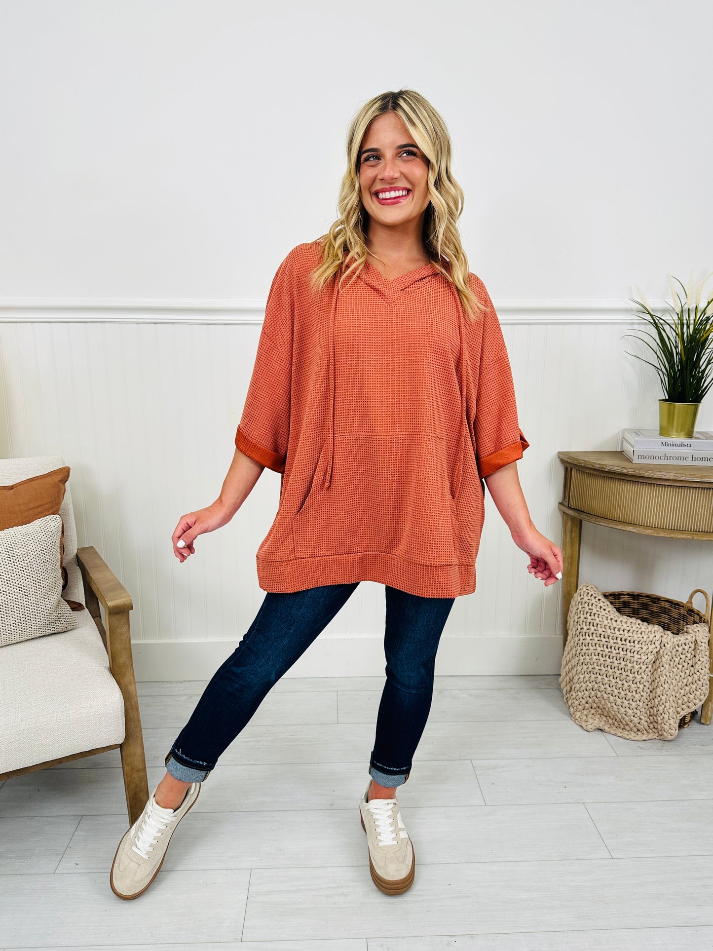 Hello Fall Hooded Top- Multiple Colors!