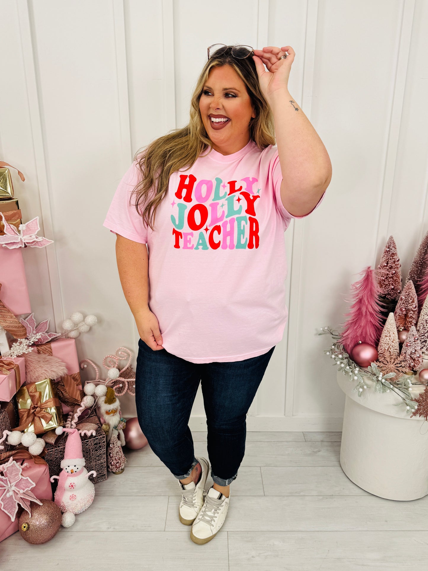 Holly Jolly Teacher Graphic Tee