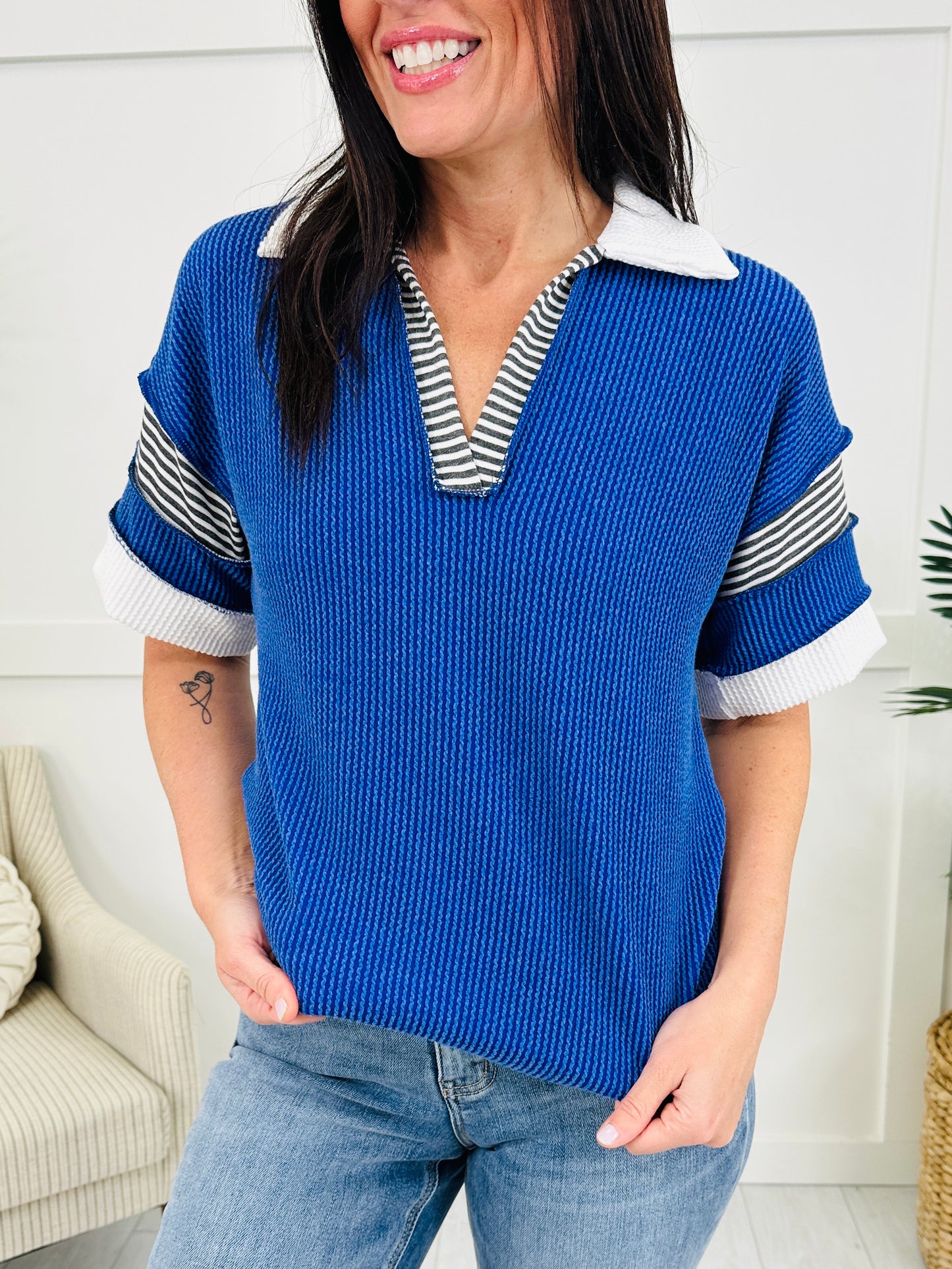 Retro Replay Top in Royal