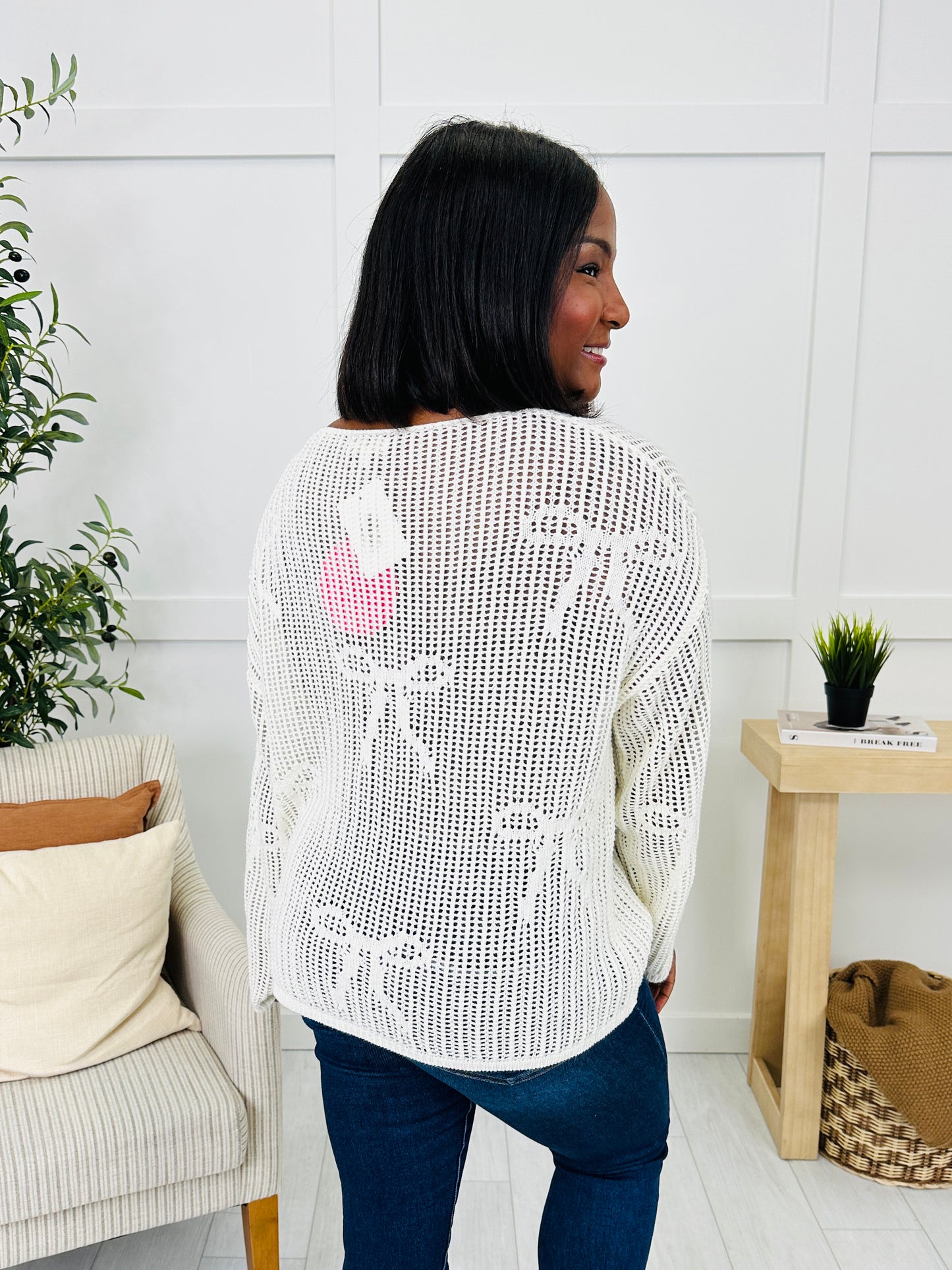 Ribbon Theory Sweater in Ivory