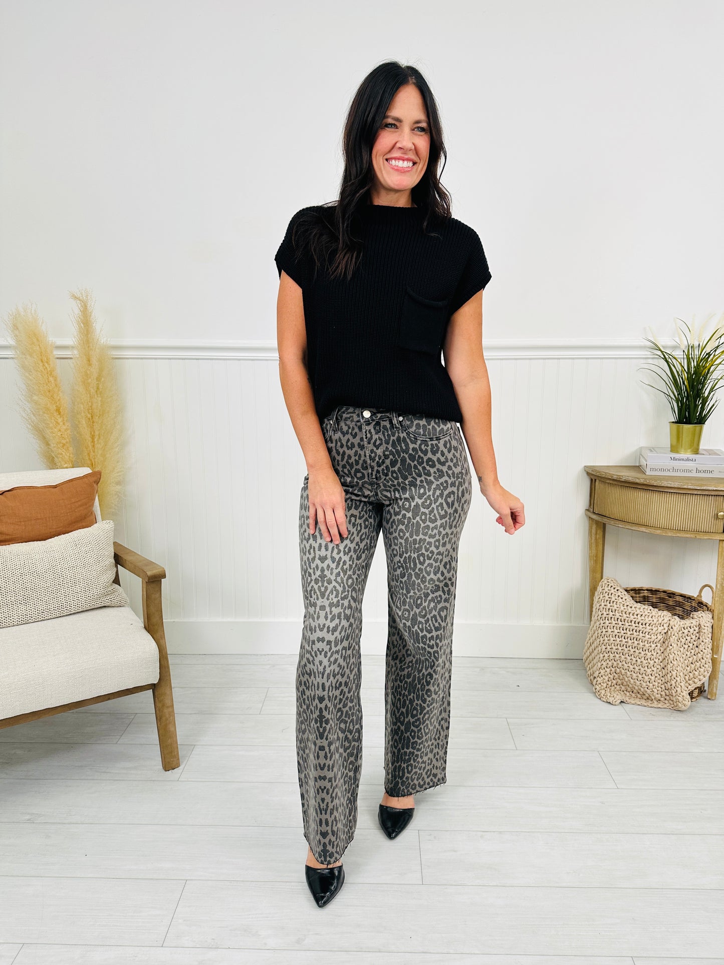 Wild Thing Tummy Control Grey Leopard Jeans