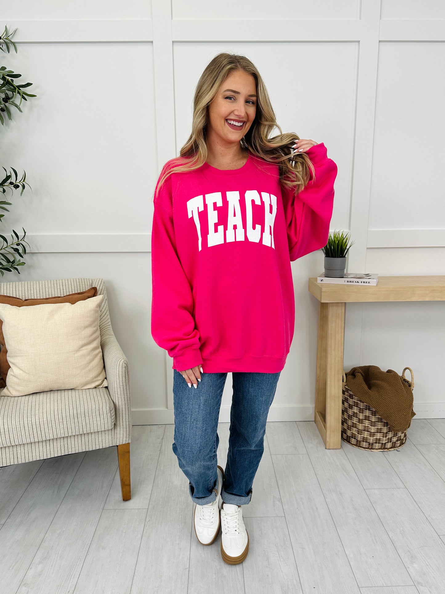 Teach Graphic Sweatshirt--Multiple Colors!