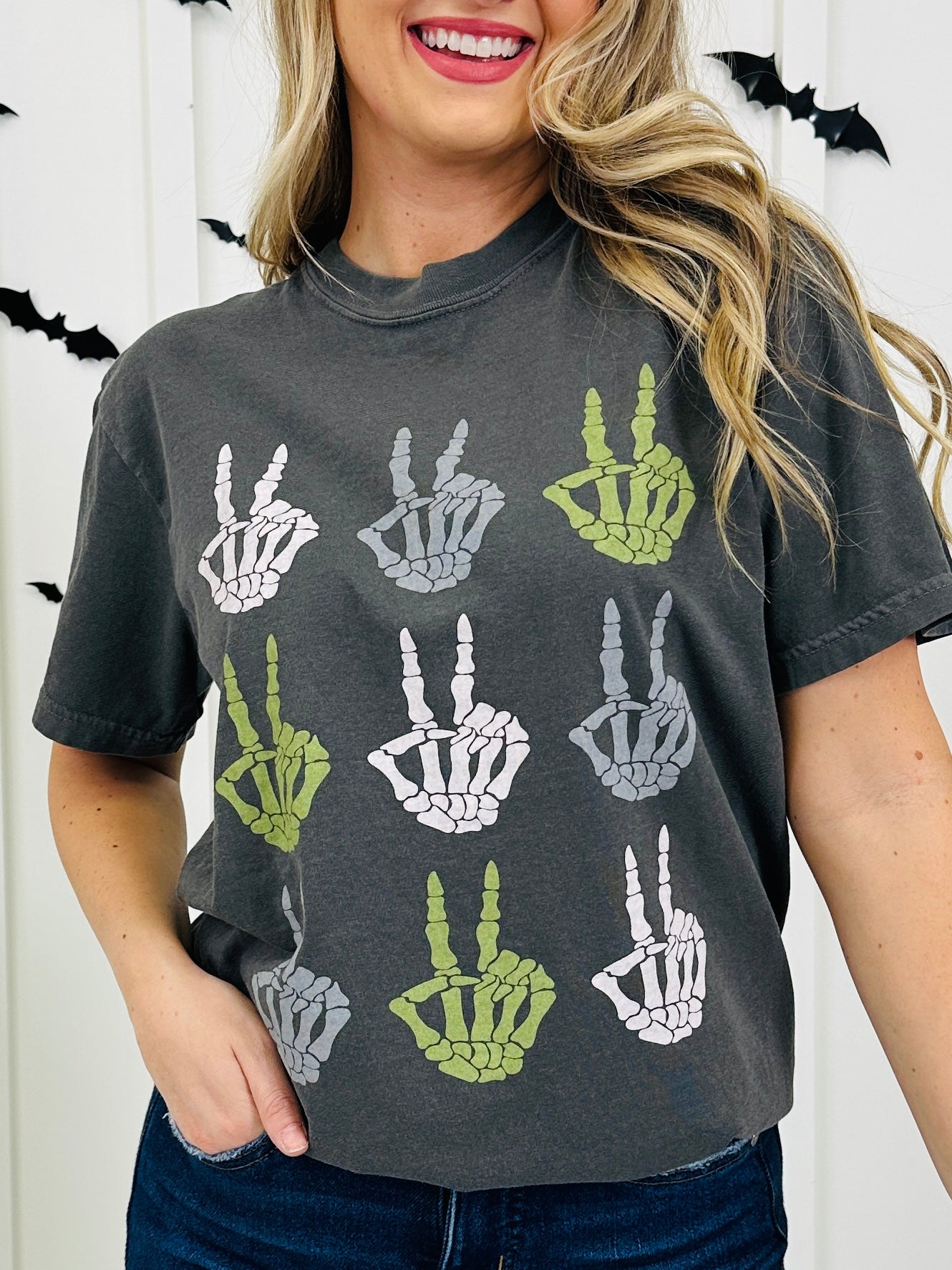 Peace Skeleton Graphic Tee