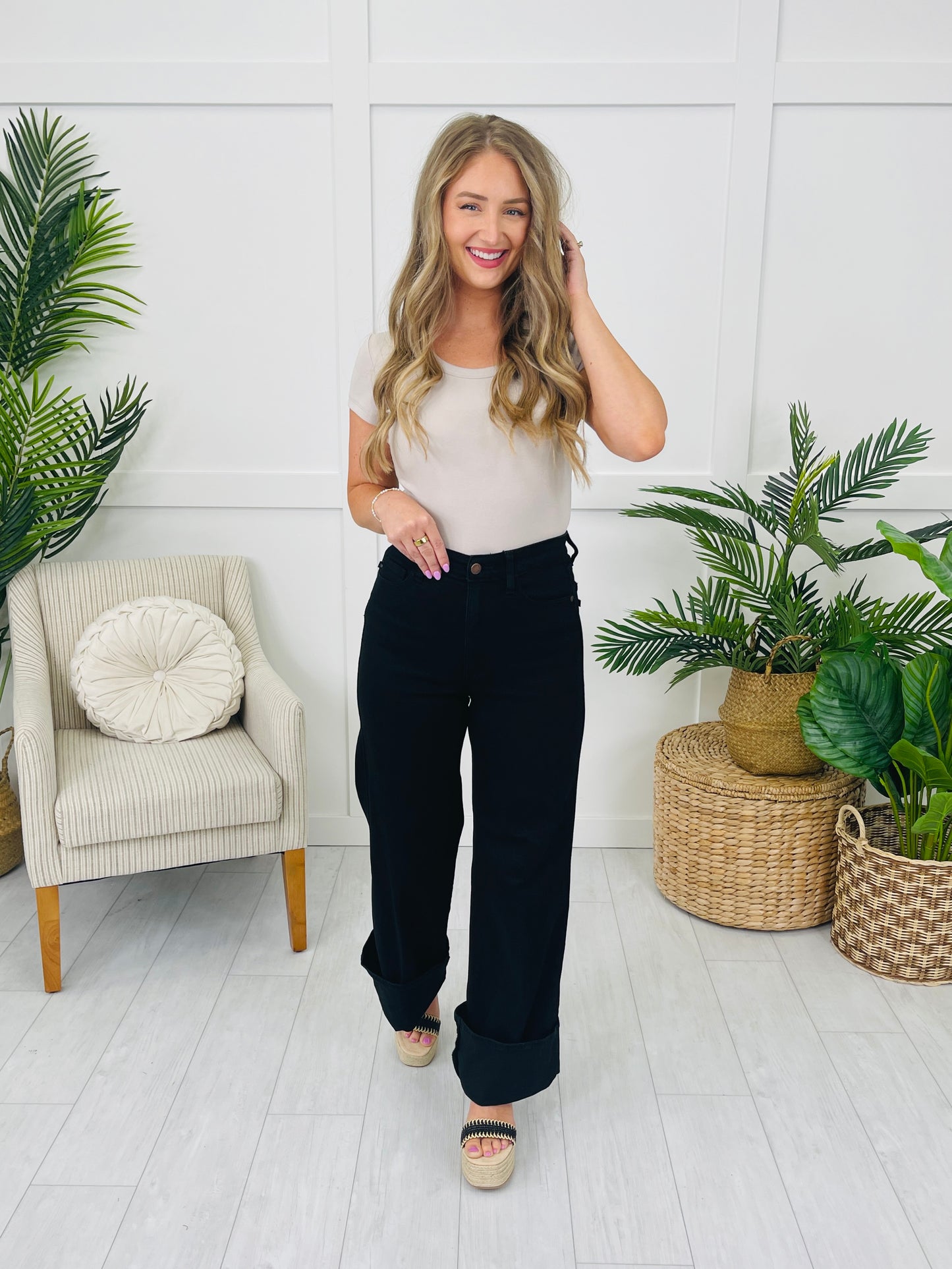 Judy Blue Cool Intentions Retro Wide Leg Jeans
