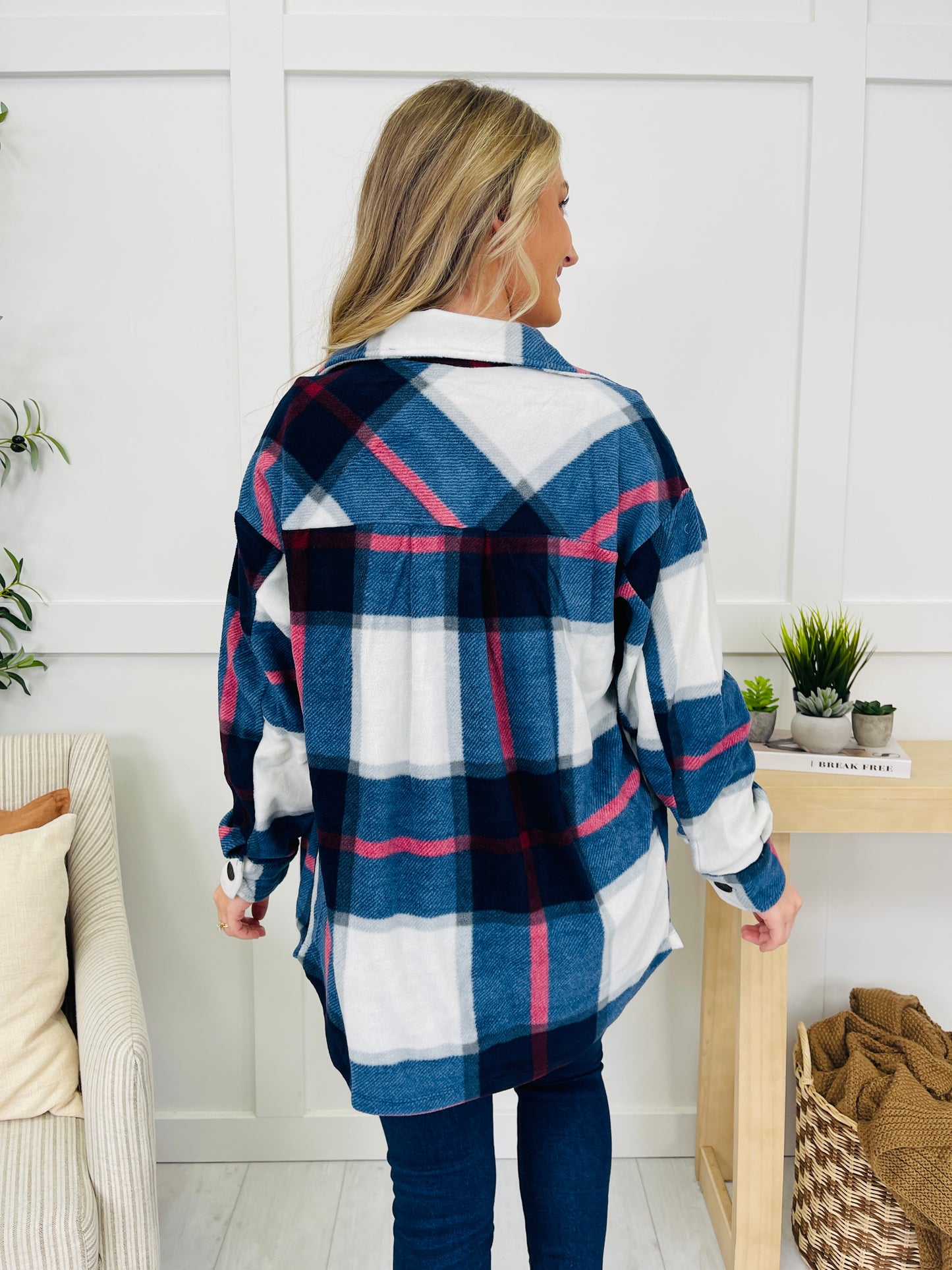 DOORBUSTER! Rustic Runway Shacket in Navy