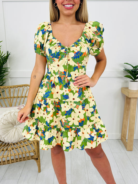 Enchanted Garden Dress in Leaf