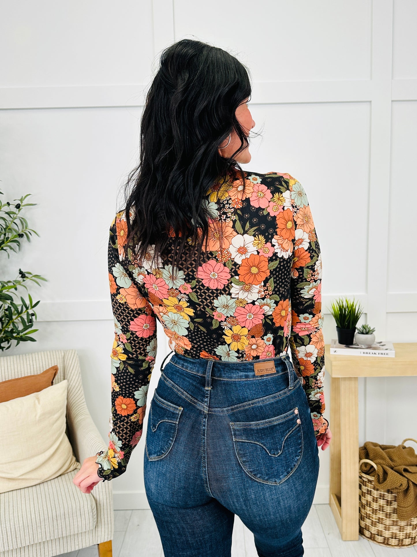 Nightfall Florals Top in Rust