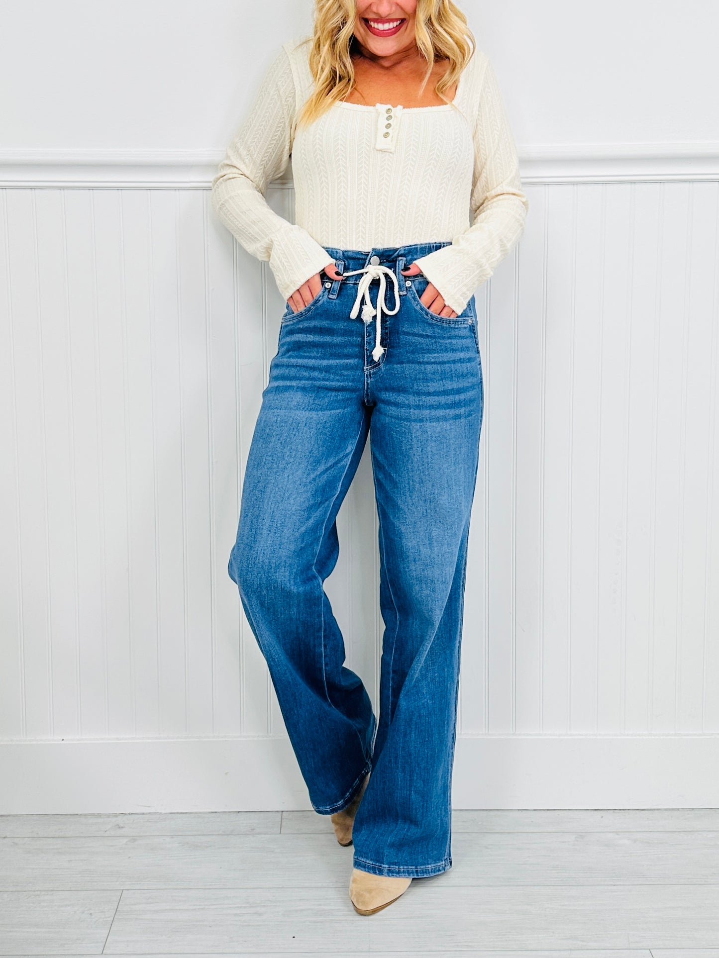 MOCO Exclusive Pull it Together Tummy Control Wide Leg Jogger Pants
