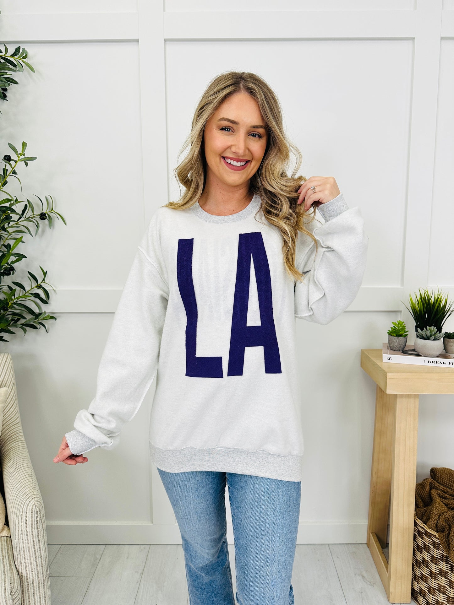 Louisiana Reversible LA Graphic Crewneck Sweatshirt