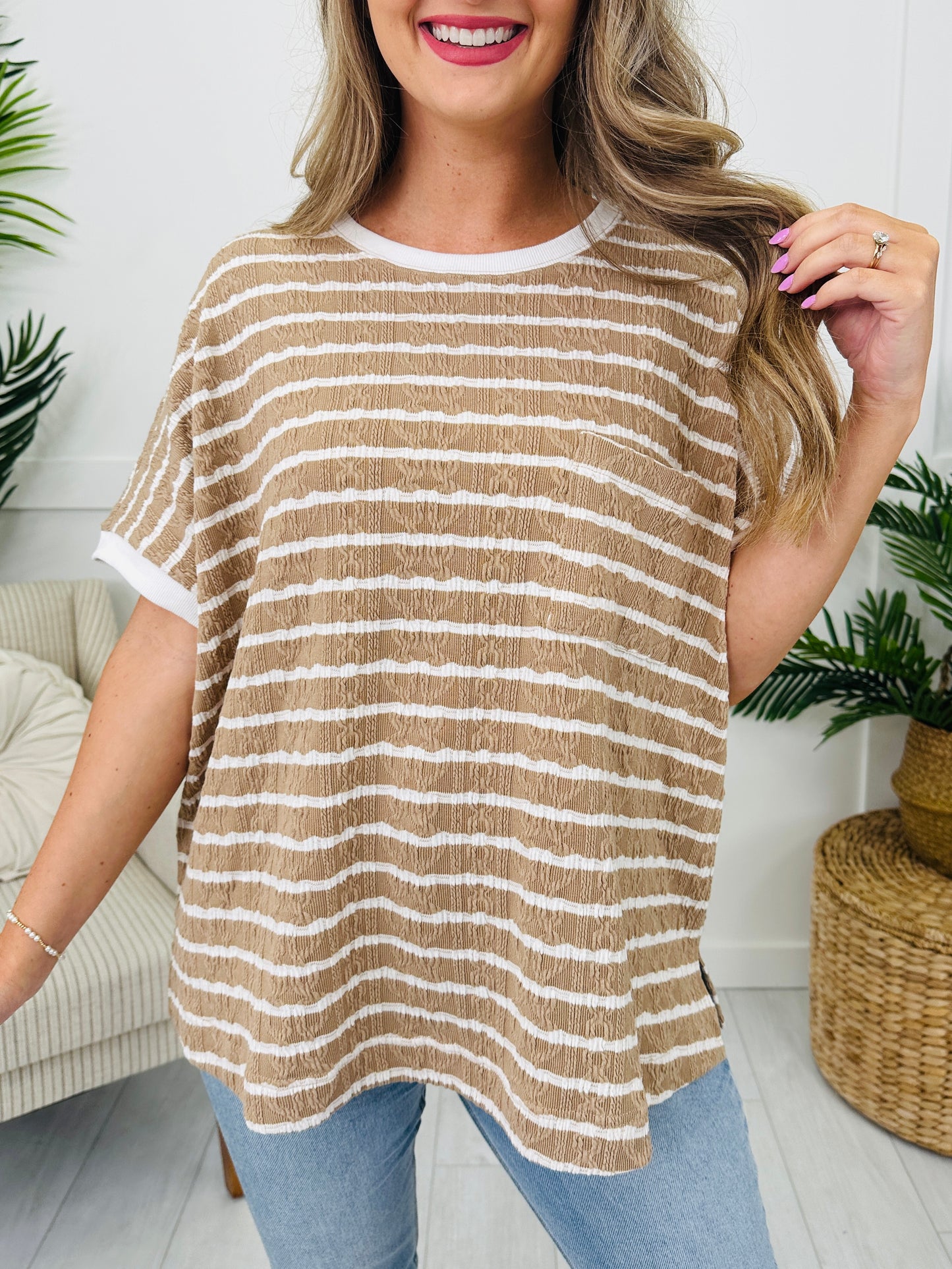 The Fine Line Top in Latte