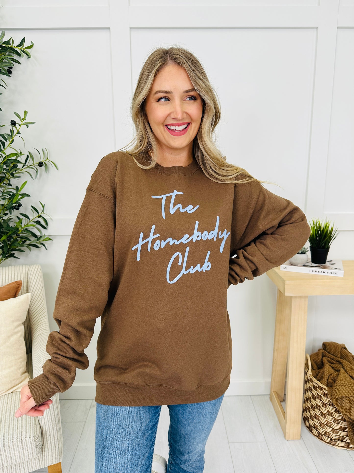 The Homebody Club Graphic Crewneck Sweatshirt--Multiple Colors!