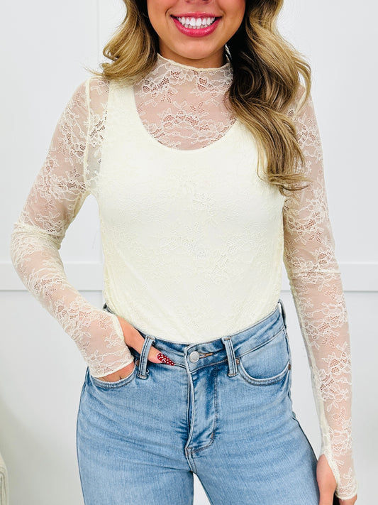 Sheer Elegance Top in Off White