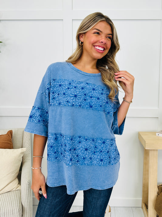 Petal Theory Top in Denim Blue