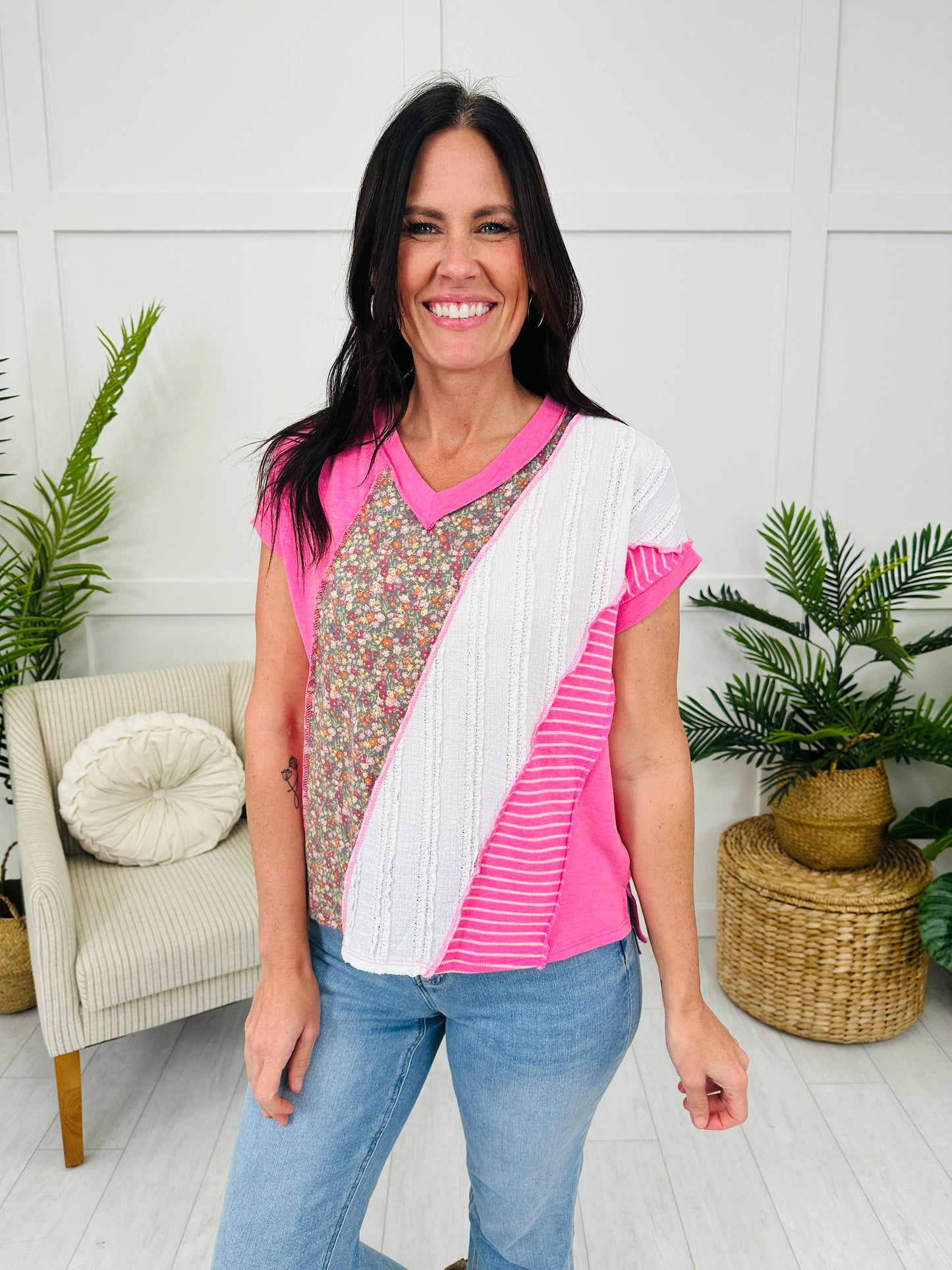 Floral Balance Top in Pink