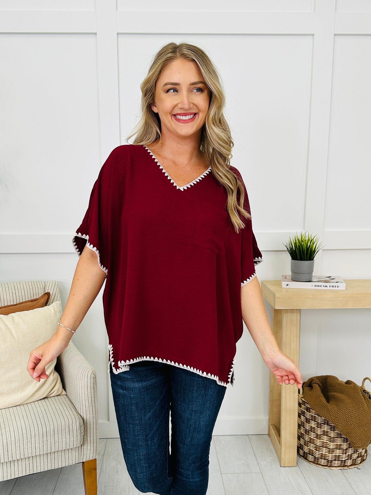 Stitch In The Daylight Top- Multiple Colors!