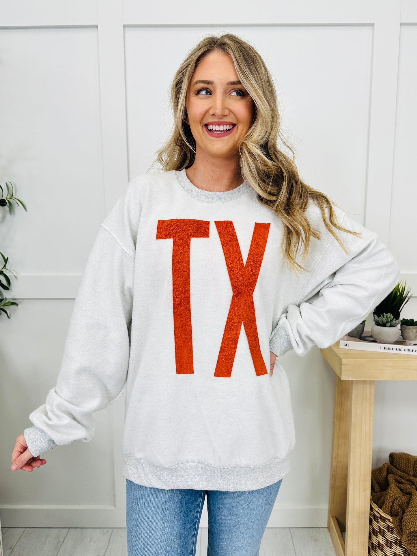 Texas Reversible TX Graphic Crewneck Sweatshirt