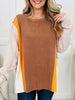 Tonal Twist Pullover In Mocha